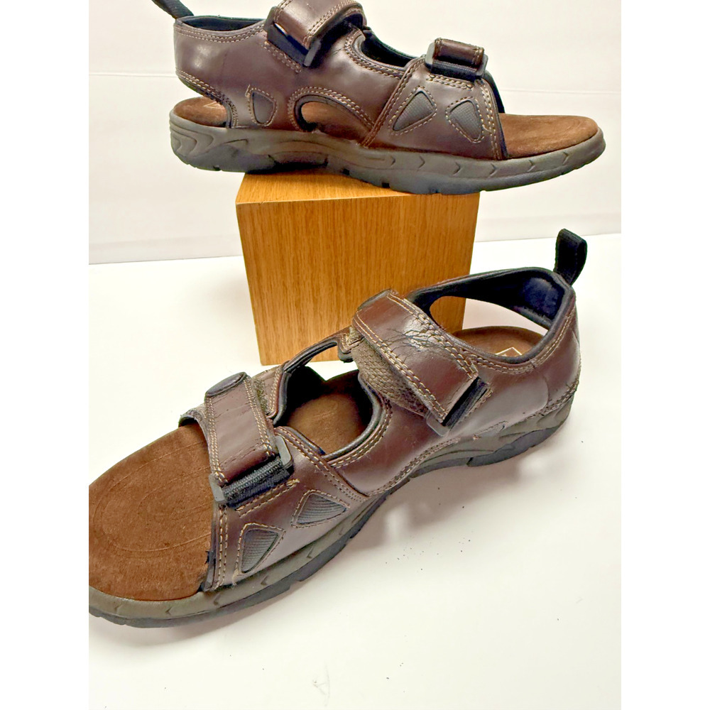 Brown Leather Strap Fisherman Sandals Casual Comfort Mens 11 Arizona Jeans